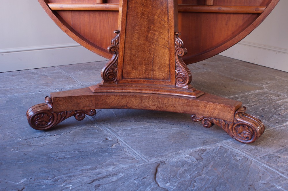 A Fine And Large Regency Period Pollard / Burr Oak Centre Table View VII