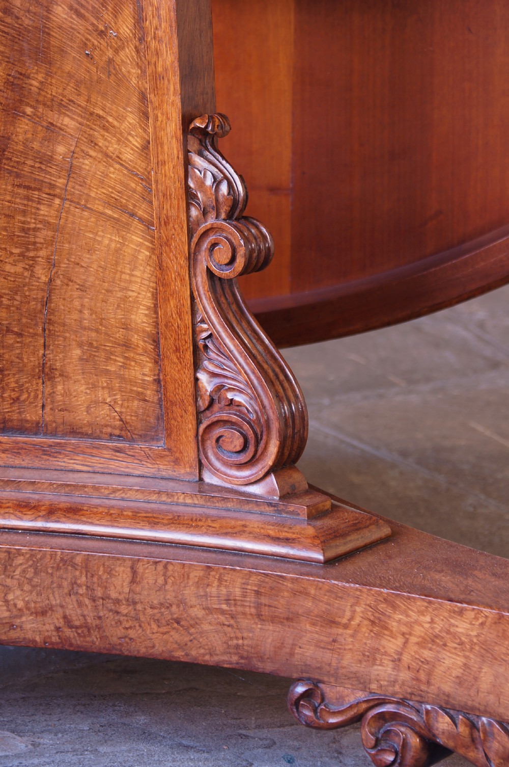 A Fine And Large Regency Period Pollard / Burr Oak Centre Table View VIII