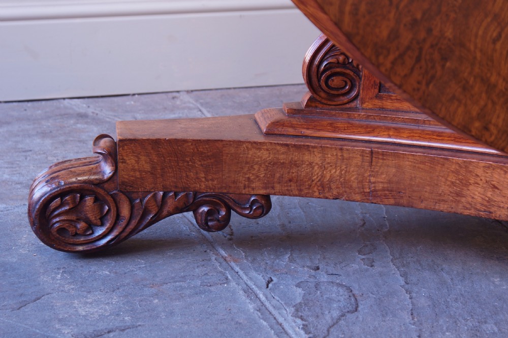 A Fine And Large Regency Period Pollard / Burr Oak Centre Table View IX