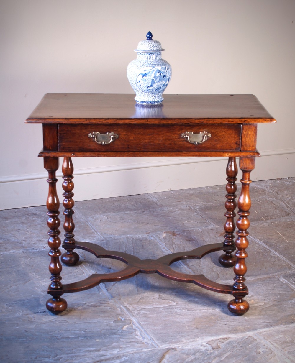  17th Century William and Mary Period Oak Side Table