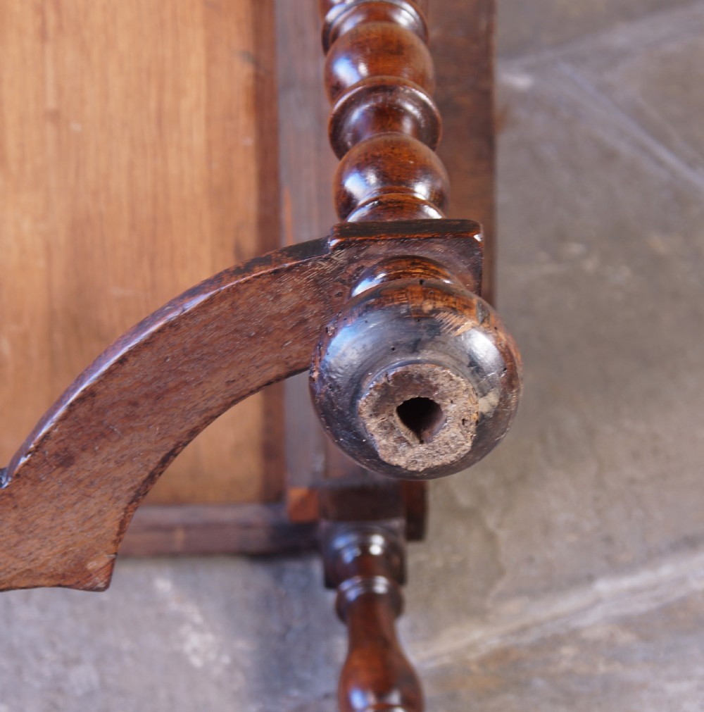  17th Century William and Mary Period Oak Side Table View VI
