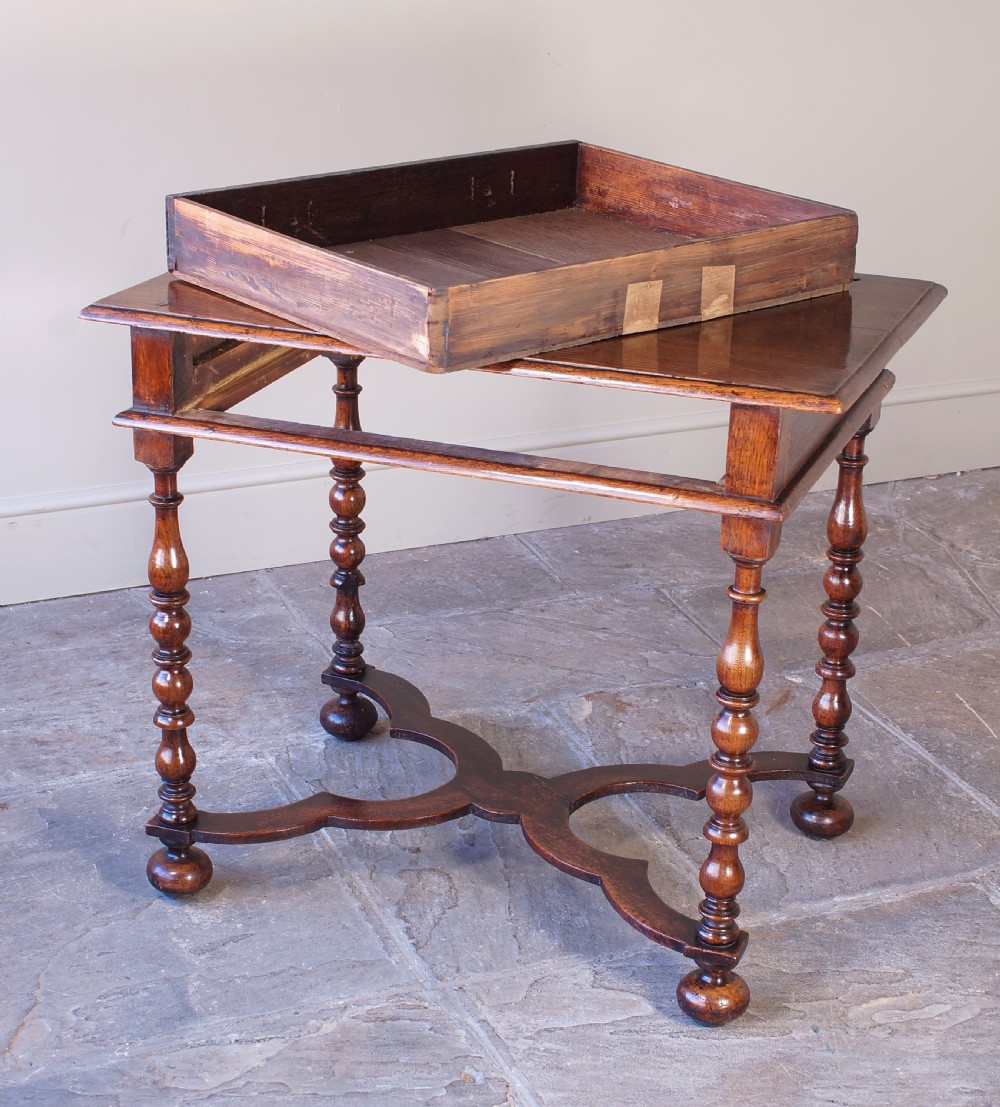  17th Century William and Mary Period Oak Side Table View VIII