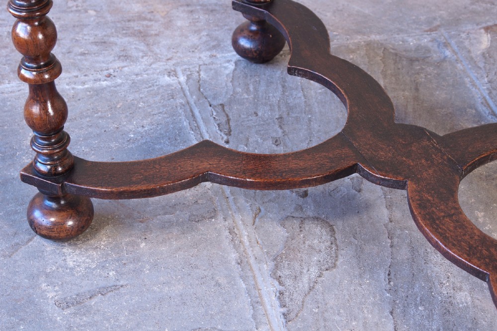  17th Century William and Mary Period Oak Side Table View IX