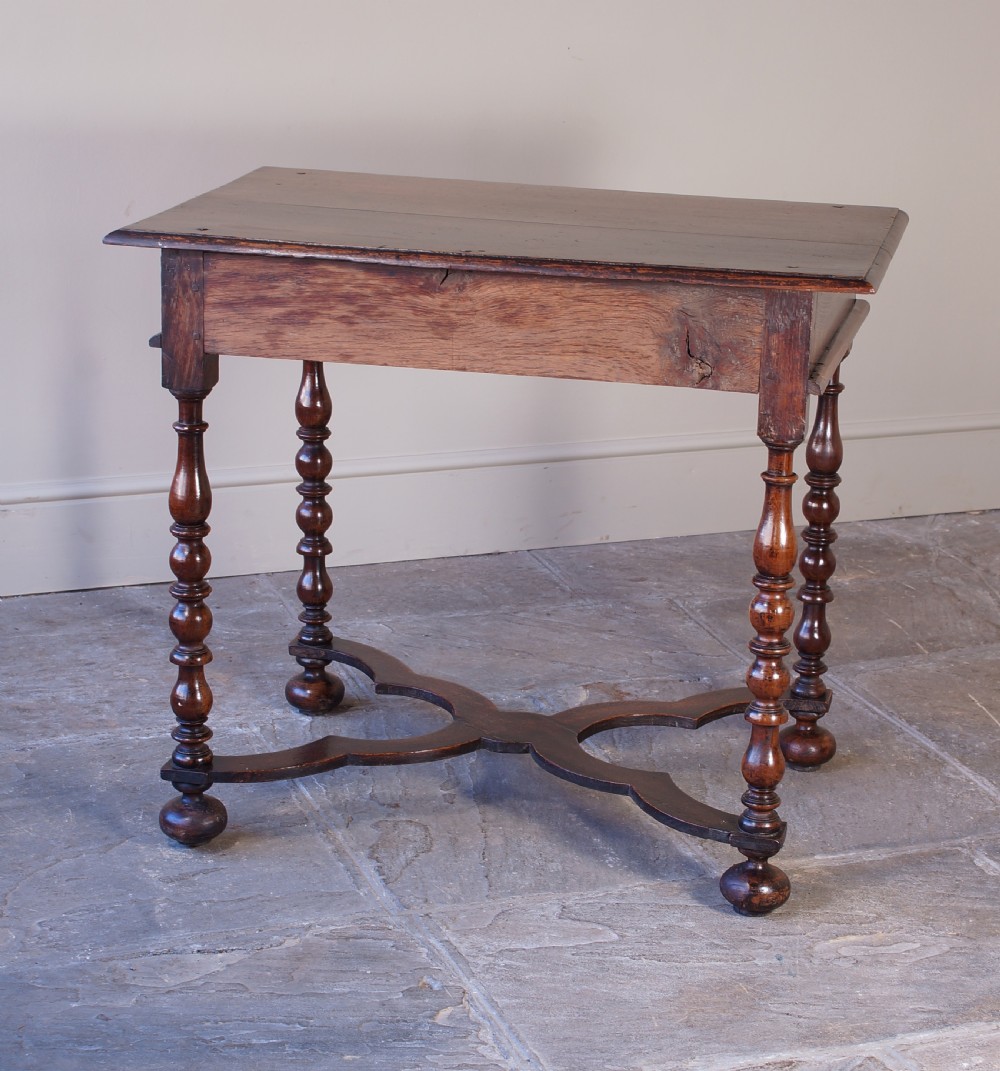  17th Century William and Mary Period Oak Side Table View XVI