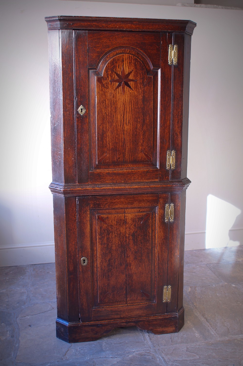 Small Early 18th Century Corner Cupboard