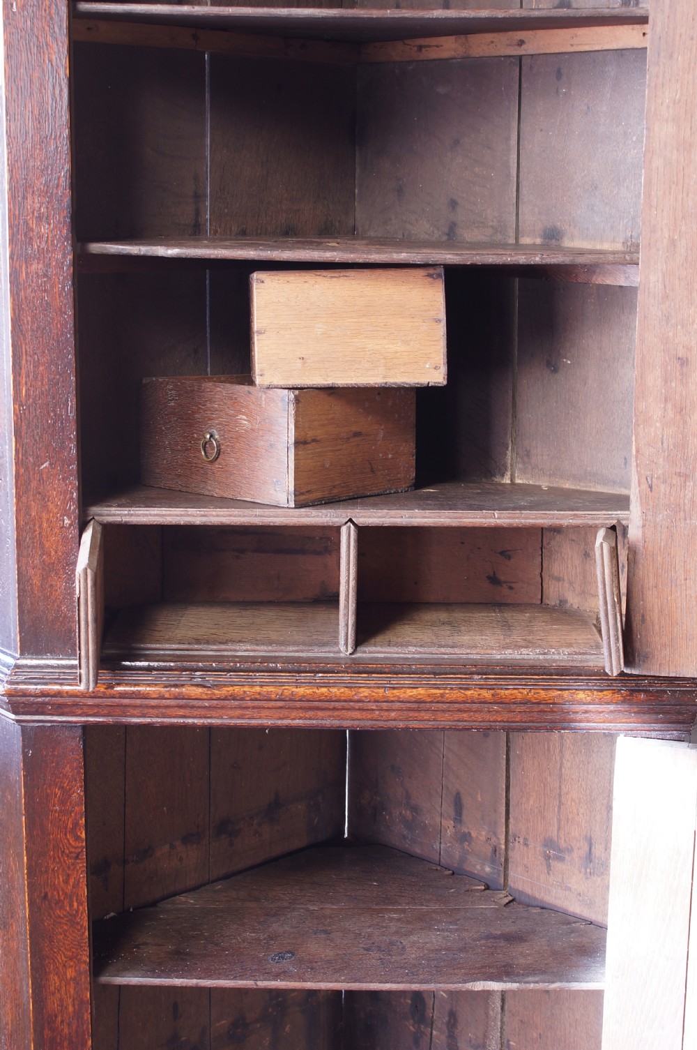 Small Early 18th Century Corner Cupboard View X