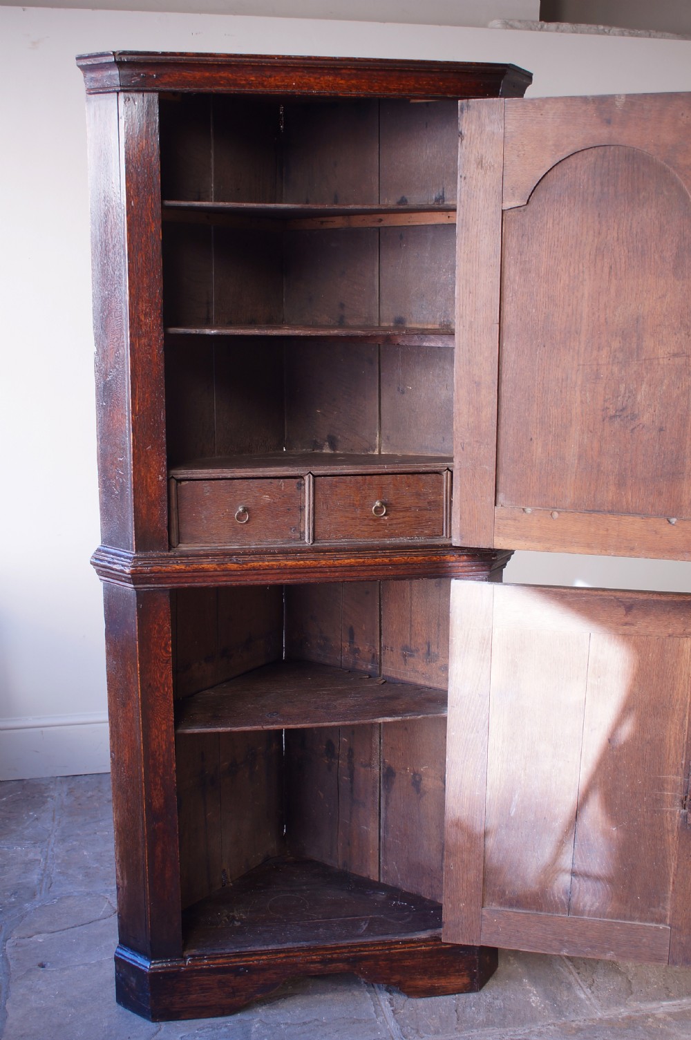 Small Early 18th Century Corner Cupboard View XV