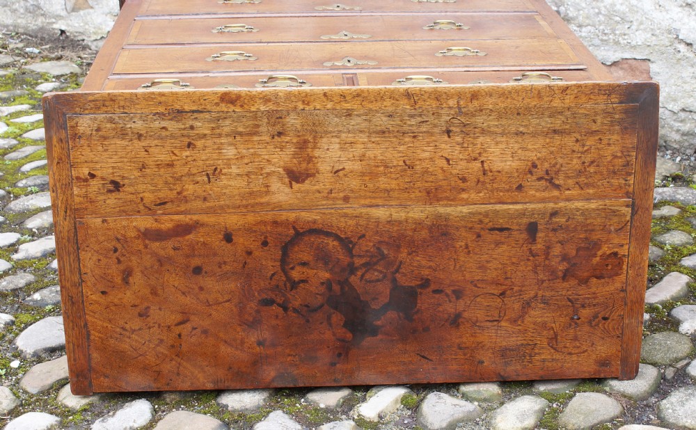 A Small Early Georgian Solid Walnut Chest Of Drawers. View IX