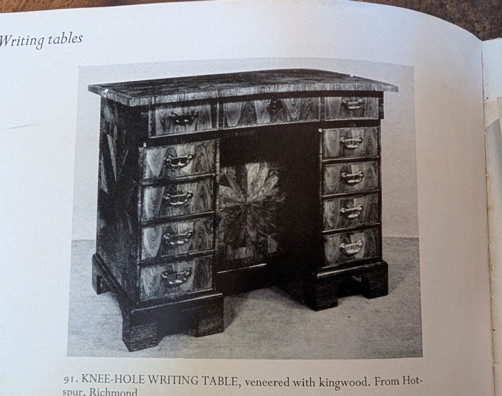 A William and Mary Kingwood oyster veneered kneehole secretaire desk View XV