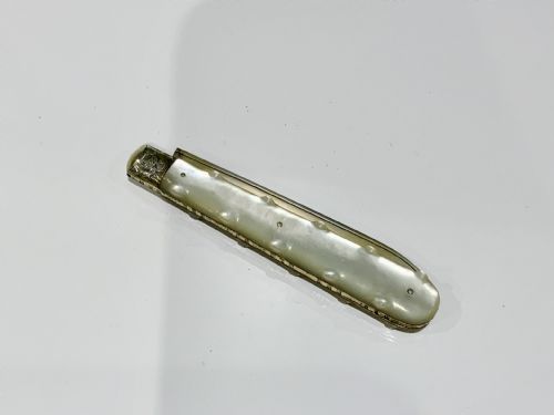 VICTORIAN SILVER AND MOTHER OF PEARL FRUIT KNIFE - ADDITIONAL PHOTO 5