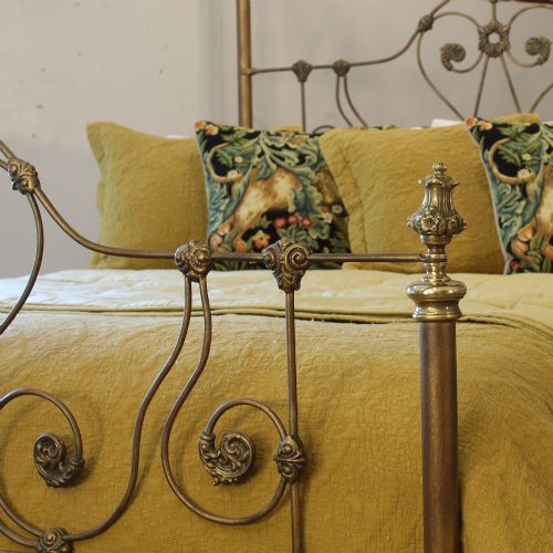 fig 2. Antique Half Tester Bed in Faded Gold