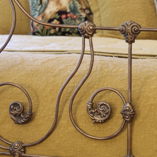fig 3. Antique Half Tester Bed in Faded Gold