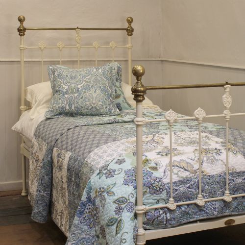 fig 1. 3ft Wide Single Antique Bed in Cream
