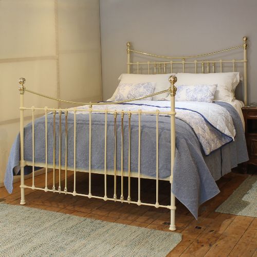 King Size Antique Bed in Cream