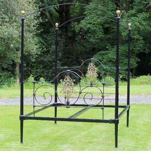 Antique Four Poster Bed in Black
