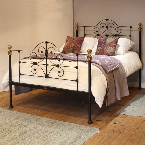 King Antique Bed in Black
