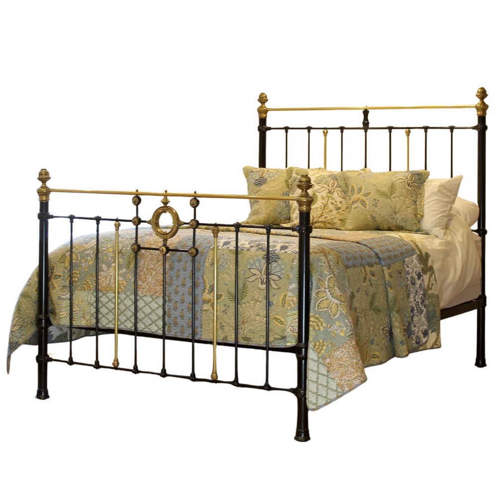 King Brass & Iron Bed with Brass Ring (BED BASE INCLUDED IN PRICE)