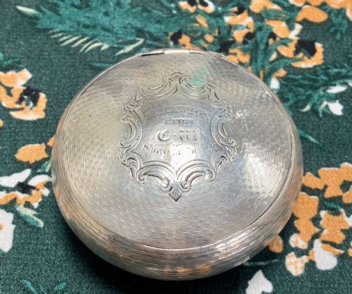 “Victorian Sterling Silver Tobacco Box 1855”