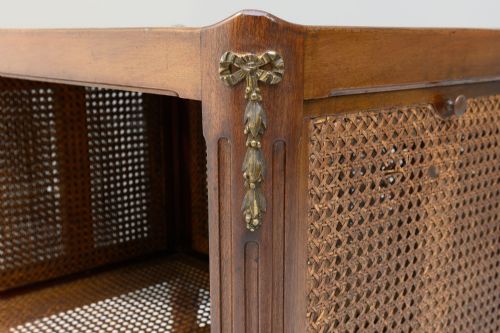 MAHOGANY SIDE TABLE WITH GREEN MARBLE TOP - ADDITIONAL PHOTO 2