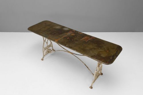 STEEL TOPPED GARDEN TABLE - ADDITIONAL PHOTO 2
