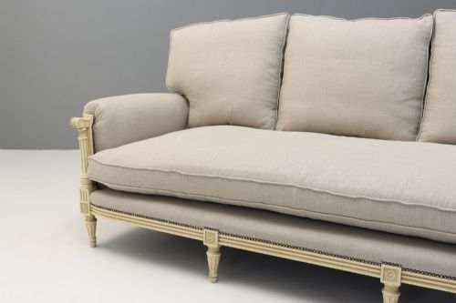 PAINTED FRENCH SETTEE - ADDITIONAL PHOTO 1