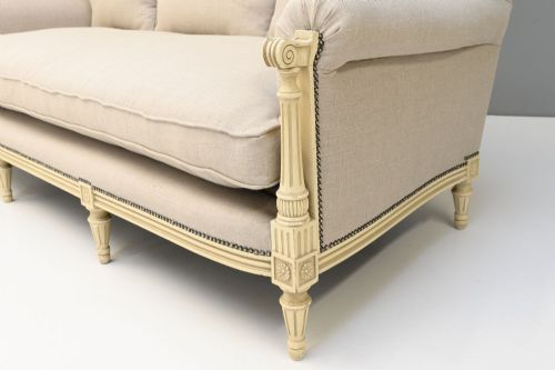 PAINTED FRENCH SETTEE - ADDITIONAL PHOTO 6