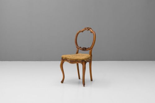 FOUR WALNUT SIDE CHAIRS - ADDITIONAL PHOTO 3