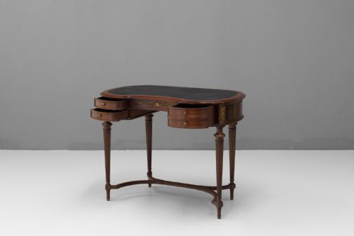 LEATHER TOP WRITING DESK - ADDITIONAL PHOTO 2