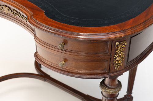 LEATHER TOP WRITING DESK - ADDITIONAL PHOTO 4