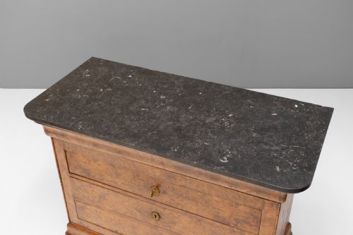 MARBLE TOP ELM COMMODE - ADDITIONAL PHOTO 3