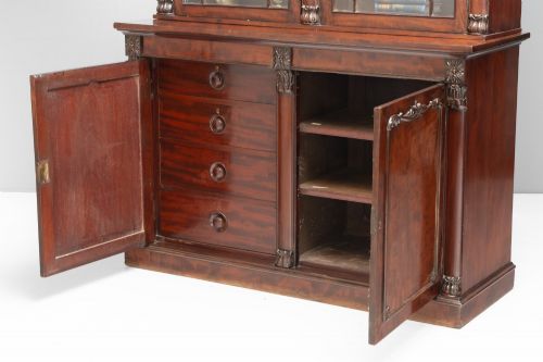 LARGE MAHOGANY BOOKCASE - ADDITIONAL PHOTO 5