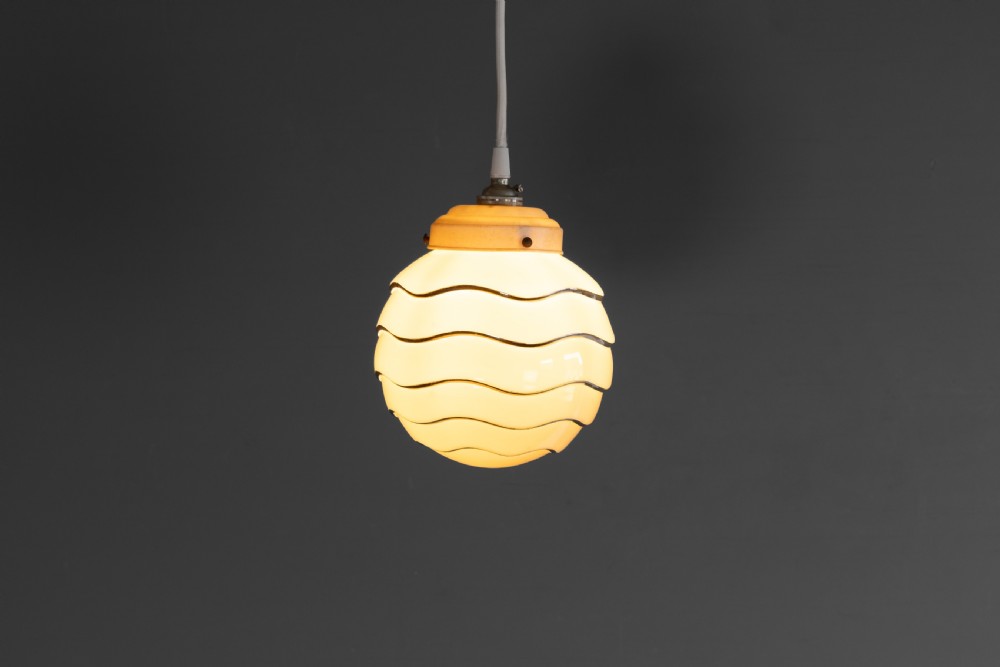 Set of Three Art Deco Pendant Lights View VI