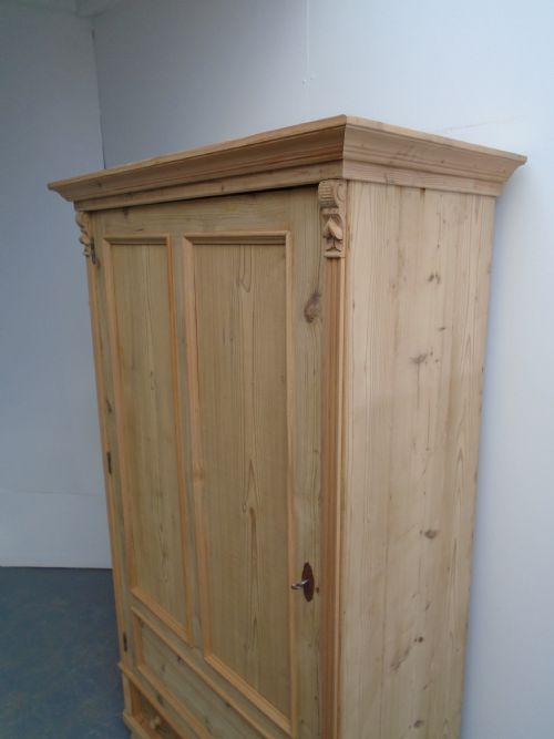 fig 1. A Super Victorian 1 Door Antique/Old Pine Kitchen Storage Cupboard to Wax/Paint