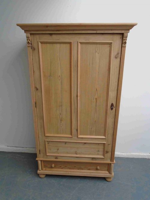 fig 2. A Super Victorian 1 Door Antique/Old Pine Kitchen Storage Cupboard to Wax/Paint