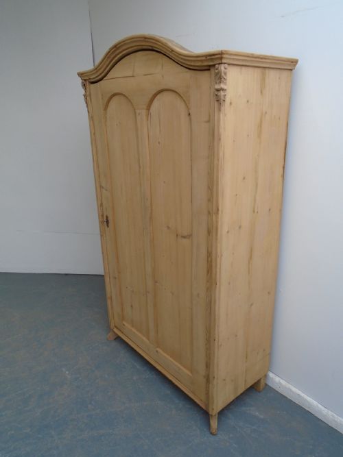 An Arched Georgian Antique Pine Multi Functional Storage Cupboard to Wax/paint