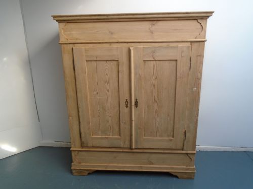 GREAT GEORGIAN PANELLED ANTIQUEOLD PINE 2 DOOR KNOCKDOWN WARDROBE TO WAXPAINT - ADDITIONAL PHOTO 3
