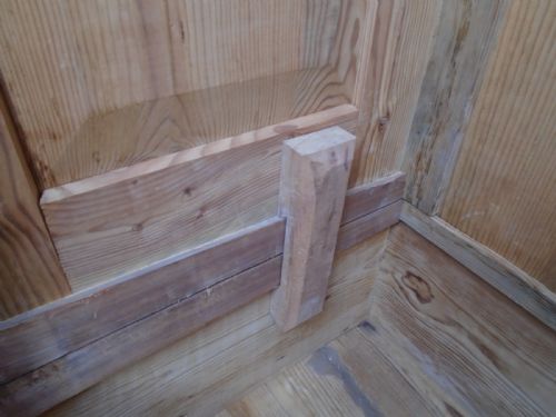 GREAT GEORGIAN PANELLED ANTIQUEOLD PINE 2 DOOR KNOCKDOWN WARDROBE TO WAXPAINT - ADDITIONAL PHOTO 10