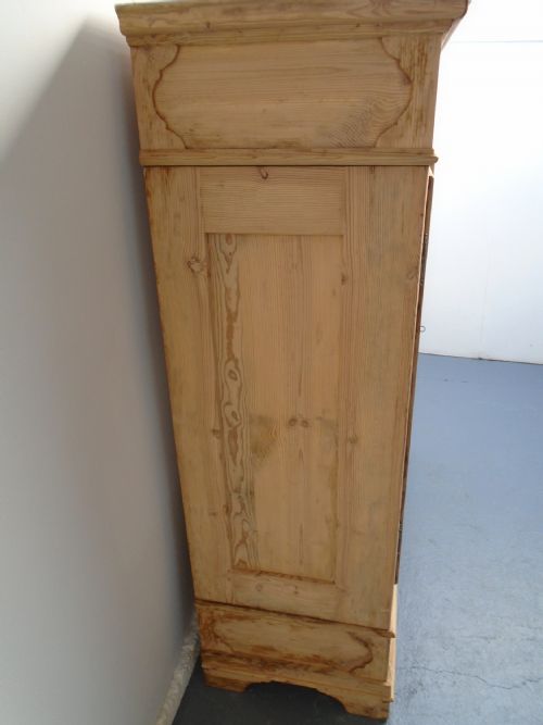 GREAT GEORGIAN PANELLED ANTIQUEOLD PINE 2 DOOR KNOCKDOWN WARDROBE TO WAXPAINT - ADDITIONAL PHOTO 7