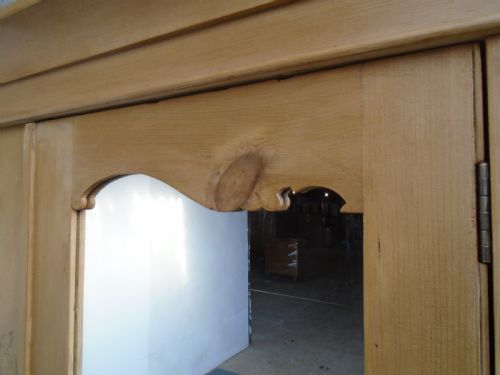 A WAXED PRETTY VICTORIAN ANTIQUEOLD PINE 1 DOOR 1 PIECE CHILD'S HALL WARDROBE - ADDITIONAL PHOTO 8