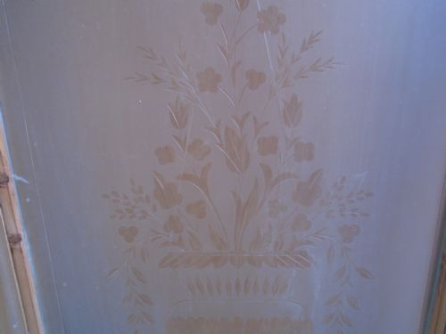 A GREAT VICTORIAN ETCHED BATHROOM ENSUITE UTILITY DOOR TO WAXPAINT - ADDITIONAL PHOTO 8