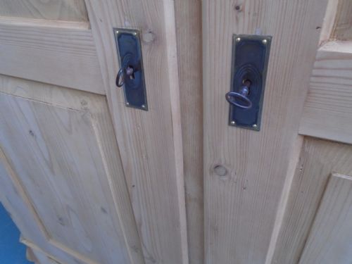 A PRETTY GEORGIAN ANTIQUEOLD PINE KNOCKDOWN WARDROBE TO WAXPAINT - ADDITIONAL PHOTO 7