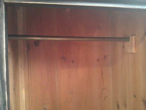 A BEAUTIFULLY PAINTED BLACK ANTIQUE OLD PINE GEORGIAN 1 PIECE HALL WARDROBE - ADDITIONAL PHOTO 10