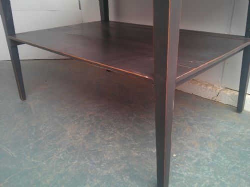 A LOVELY PAINTED GREY ANTIQUE PINE VICTORIAN OCCASIONAL SIDE SOFA TABLE - ADDITIONAL PHOTO 4