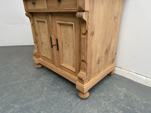 fig 2. A Cute Small Victorian Antique /Old Pine 2 Door Dresser Base to Wax / Paint