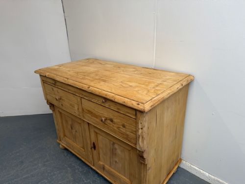 AN AMAZING VICTORIAN ANTIQUEOLD PINE BREAD SLIDE LARGE DRESSER BASE TO WAXPAINT - ADDITIONAL PHOTO 11