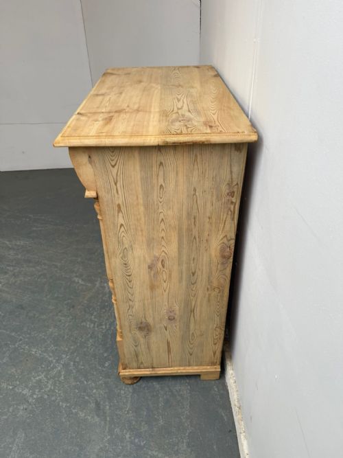 A MINT CLEAN VICTORIAN ANTIQUE OLD PINE TALL CHEST OF DRAWERS TO WAXPAINT - ADDITIONAL PHOTO 5