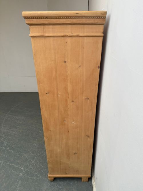 fig 2. A Lovely Antique / Old Pine 2 Door Art Deco Child's Wardrobe to Wax/Paint