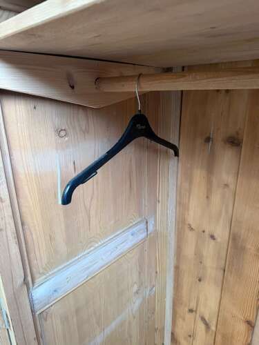 fig 1. A Panelled Victorian Antique / Old Pine 2 Door Knockdown Wardrobe to Wax/Paint