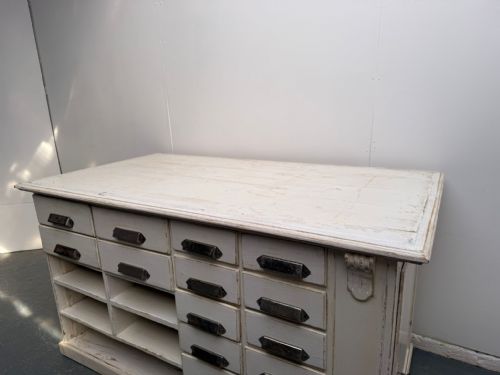 AN ORIGINALLY PAINTED WHITE HUNGARIAN VICTORIAN PINE SHOP FITTING - ADDITIONAL PHOTO 1