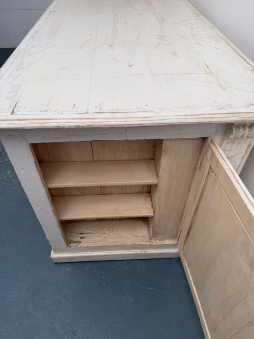 AN ORIGINALLY PAINTED WHITE HUNGARIAN VICTORIAN PINE SHOP FITTING - ADDITIONAL PHOTO 10